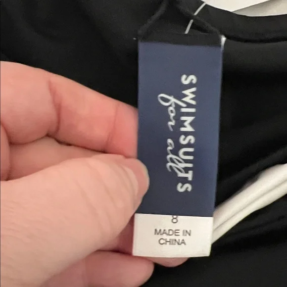 Swimsuits For All Black and White Women's Swim Bottom Size 8 - Picture 3 of 7